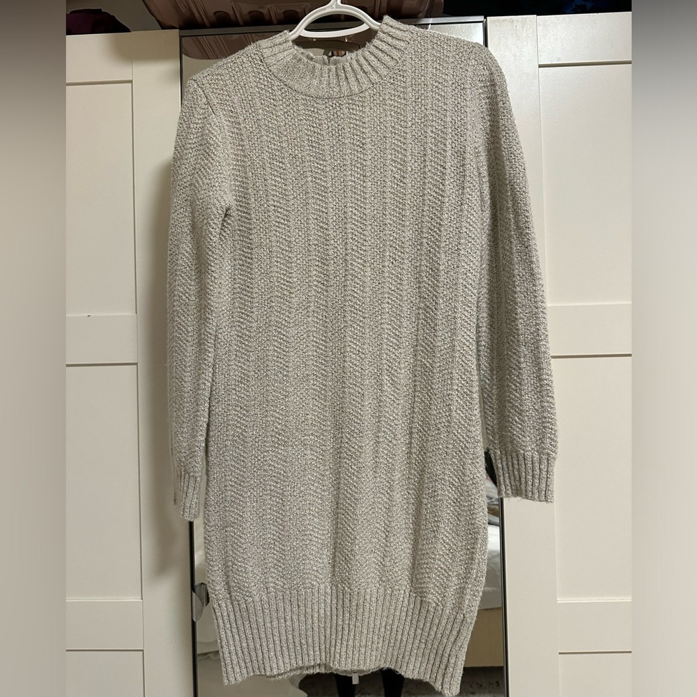 Dynamite Gray Long Sleeve Dress